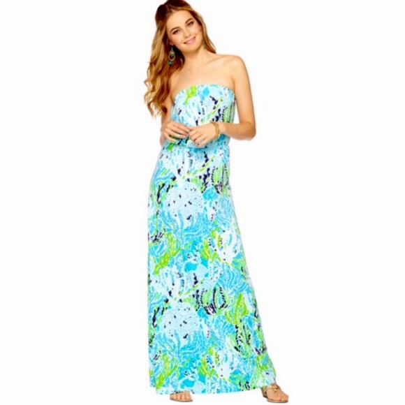 Lilly Pulitzer Dresses & Skirts - Lilly Pulitzer Marlisa Maxi Dress Spa Blue
